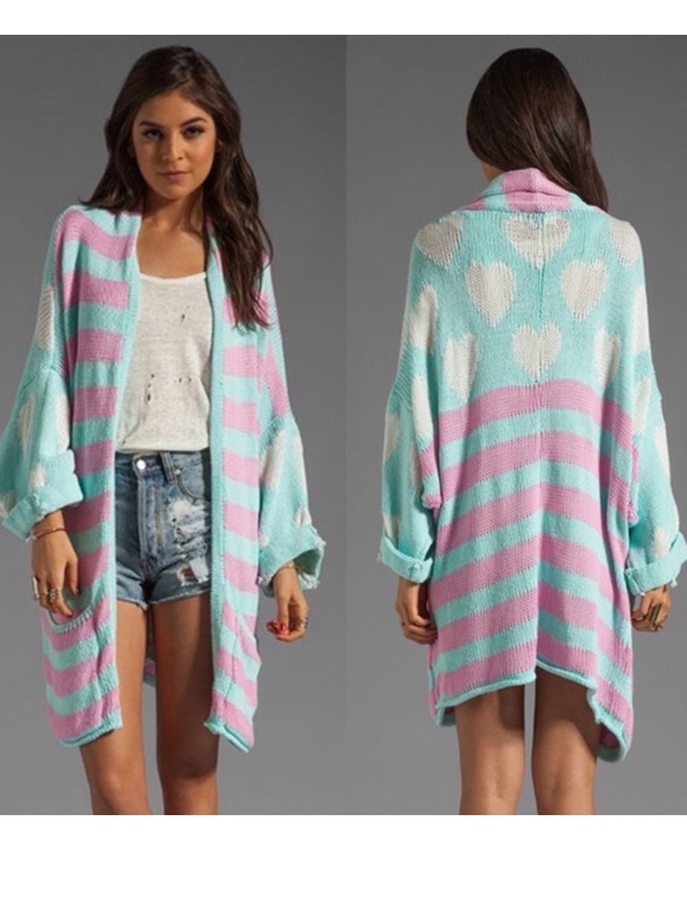 Wildfox Couture American Love slouch cardigan S